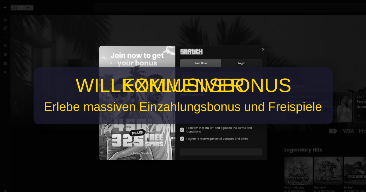 Snatch Casino - Exklusive Boni und Sicherheit